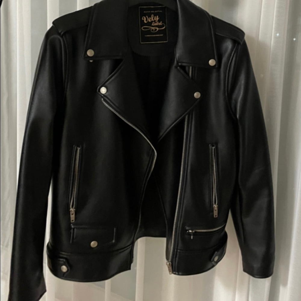 korea fake leather jacket